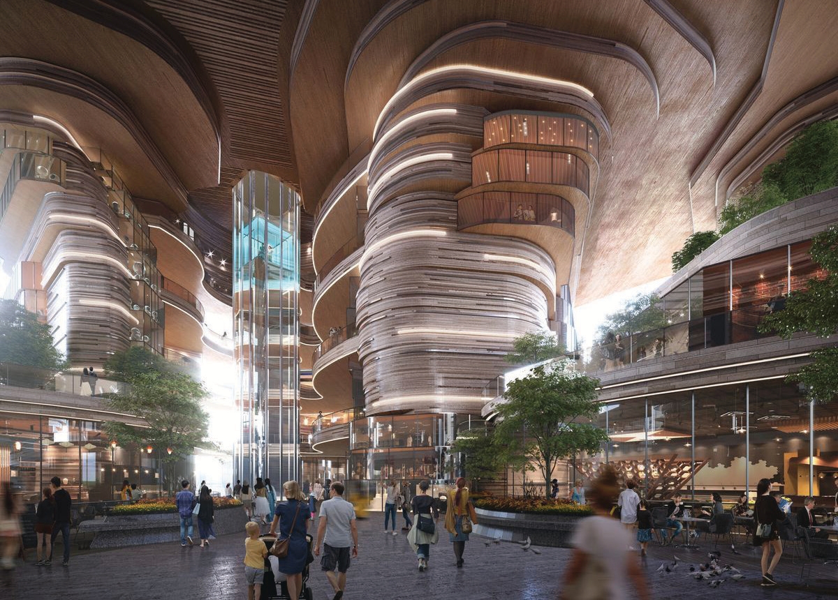 Sculpted Retail Atrium